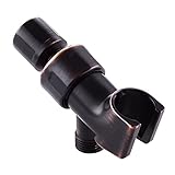 KES Plastic Adjustable Hand Shower Arm Mount 1/2-Inch IPS Swivel Ball Connector Universal Showering 