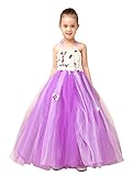 JSファッション チュールチュチュ プリンセスドレス 130-140サイズ パープル [並行輸入品]
