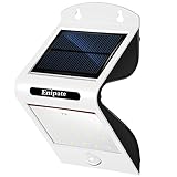 Enipate ソーラーライト センサーライト 人感センサー 22 LED 広角 壁掛け 省エネ 玄関 軒先 屋外照明 防犯ライト 防水等級IP65 (1個)