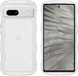 AVETUL Google Pixel 7a ケース クリア ウェーブ ピクセル7aケース 韓国 うねうね おしゃれ 黄ばみなし かわいい ソフトTPU 滑り止め 薄型 軽量 pixel7a スマホケース ワイヤレス充電対応 ストラップホール付き ピクセル 7a ウェーブ カバー（クリア）