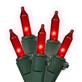 Vickerman 50 Lights Red Green Wire End Connecting Lock Set with 4-Inch Spacing and 16-Feet Length, C