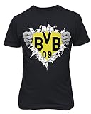 Smartzone Borussia DortmundスーパーヒーローロゴSoccer Football Futbol Tシャツ L