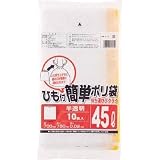 ワタナベ工業:ワタナベ ひも付簡単ポリ袋 45L 半透明 HI-70 型式:HI-70（1セット:10枚入）