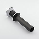 Hiendureソリッド真鍮Pop Up non-overflowバスルーム容器シンクドレイン、オイルはブロンズ