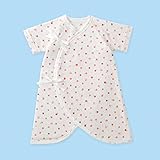 MIKIHOUSE FIRST(ミキハウスファースト)『ピュアベール』天使の肌着車とりんごの木と星柄＆お花とうさぎ柄の天竺コンビ肌着 ５０ｃｍ,ピンク（08）