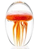 グローin theダークガラスクラゲSculptures (オレンジ)