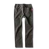(ディーティー) DT キッズ M1-2 全20色 美脚ストレート ストレッチ パンツ ロング パンツ カラー レギパン 80 チャコール