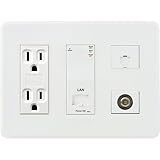 Abaniact(アバニアクト) 情報コンセント TEL/LAN/TV/Wi-Fi カテ5e AC212VTLW01
