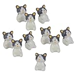 Xiton ガーデンDIY 盆栽 ドールハウス ミニチュア マイクロ 風景 装飾品 アクセサリー 庭の装飾 子猫 人形の装飾 (グレー)