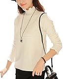 Sta.ANA(サンタ・アナ)レディース マタニティ 授乳服 ハイネック ニット 授乳口付き ファスナー開閉 (L, ホワイト)