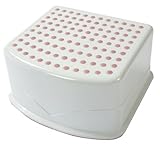 Tippitoes Step up Stool - White/Pink by Tippitoes