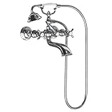 Moen S22105 Weymouth Two Handle Floor Mounted Tub Filler with Hand Shower, Chrome [並行輸入品]