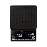 アトラス コーヒースケール コーヒー ドリップスケール はかり デジタル 0.1g デジタルスケール キッチンスケール 3kg 計量器 タイマー機能 ブラック ADCS-031BK