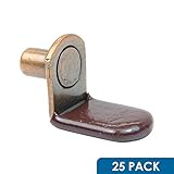 Rokハードウェア1 / 4 " L型ガラスサポート家具キャビネットクローゼットシェルフブラケットペグ、アンティーク銅、25パック