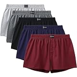 [Ｋａｙｉｙａｓｕ] ニットトランクス メンズ 下着 抗菌防臭加工 前開き ボタン付き 個別包装 95%綿 大きいサイズ M-5L 50-125kg対応 3枚/5枚セット ストレッチ 通気 (5枚セット 4XL)