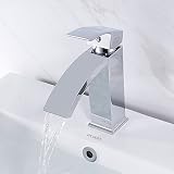 fannybuy　浴室用混合栓 洗面所水栓　水道蛇口 　 シングルレバー　シンク用 クロム 取り付けホース付き シングルレバー 洗面用 台付