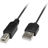 グリーンハウス USB2.0 ケーブル スリム A-B 2.5m ブラック GH-USBS20B/2.5MK