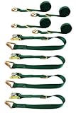 ( 4パック) 1 "カムバックルstrap-wireフックとDリング 20 ft グリーン 7520(81-45)F-PK
