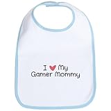 CafePress I Love My Gamer Mom Bib - Standard Sky Blue by CafePress