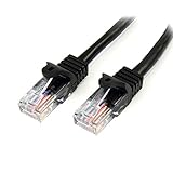 StarTech.com カテゴリ5e LANケーブル 10m ブラック ツメ折れ防止RJ45コネクタ Cat5e UTPイーサネットケーブル 45PAT10MBK