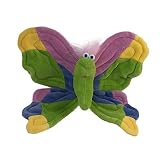 Funny Friends Handsculpted Plush Animalバタフライ、保育園飾り – 10インチ グリーン