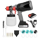 Weytoll 電動スプレーガン 800W 38000RPM 21V 2.0Ah バッテリー2枚付き 800ML容量 1.0 1.5 1.8