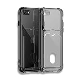 【 iPhone SE2 SE3 用 ケース 黄変防止 】【落下衝撃吸収&背面カードポケット】iPhone SE2 SE3 用 ケース スマホケース 【柔らかくて頑丈な保護TPUを採用】 カード収納 背面ポケット TPUケース 軽量 スマホ 携帯ケース iphoneケース スマホカバー ブラック 259-ap-bk