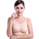 （PINK17°）マタニティブラジャー レディースインナー 楽々授乳 産前産後 授乳ブラ マタニティブラジャー 111 (S/M, ベージュ)