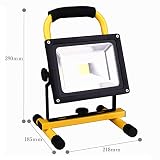 充電式 LED 投光器 20W Amilliastyle ポータブル投光器 LED作業灯 軽量 LEDライト 充電式ライト 防水 バッテリー内蔵 アウトドア 看板灯 夜釣り キャンプ 夜間作業などで大