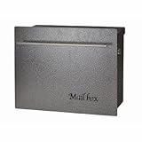 ガーデンマート製おしゃれ郵便ポスト ノイエキューブ壁付 ハンマートーン（メタリックブラック） GM1-E60-602 メールボックス