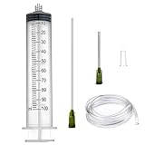 TOUFEIYUAN 5枚20mlプラスチックシリンジ、スクリュートップシリンジ、キャップと14Gの鈍い針で、サイエンスラボ用に個別にパッケージ化され、接着剤、インク、測定、ディスペンス (20ML+3.5CM針)