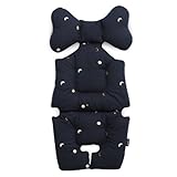 ベビーカーシート ベビーカークッション [ mela-B | メラビー] ベビーライナー プレミアムライン (Embroide Midnight - Navy)