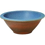 信楽焼　信楽BEST SELECTION　水鉢　焼締トルコブルー　18号　全高21cm×幅54cm