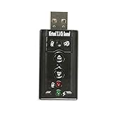 ケイ・ララ オーディオ変換アダプタ usb サウンドカード 外付け 7.1ch 3.5mmジャック y2