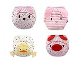 4 X Baby Toddler Girls Cute Boys Potty Training Pants reusable (90, Design 3) by NO.1987 commerce