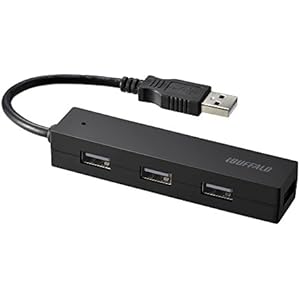 バッファロー BUFFALO USB ハブ USB2.0 バスパワー 4ポート ブラック BSH4U25BK【Windows/Mac対応】