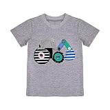 Chaufly Tシャツ ソフト 子供 ボーイズ 半袖 漫画 ファッション かわいい プリントパッチ ベーシック Oネック トップス