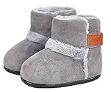 Ozkiz Infant Baby Girl Soft Sole Bow Anti-Slip Mid Calf Warm Winter Prewalker Shoes Toddler Snow Boo