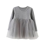 Ochine　子供ドレス　女の子ドレス 長袖ドレス　純色　ワンピース　コットン　春夏 可愛い 子供用 スカート　発表会 七五三 入園式 卒園式 結婚式 パーティーに　9-48月適応