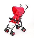 (ヘラサ)Herasa　ベビーカー　折りたたみ　軽量　通気性良い　B型ベビーカー バギー【対象月齢:６ヶ月~】 (赤)