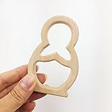 Mamimami Home 歯固め 木のおもちゃ　ロシア人形*5個 おしゃぶりチェーン　の　木製ペンダント 知育玩具 歯固め　天然木　安全 FDA認可済