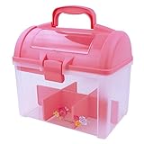 anbers Clear View多目的ストレージContianer Bin /トレイ仕切り、withブラインド蓋、快適なハンドル