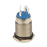 GRALARA　LED　16mm電源押ボタン　ON/OFFプッシュボタン　　 - グリーン