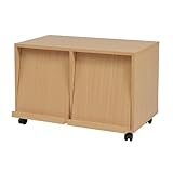 JKプラン Carmine スタッキングフラップシリーズ ディスプレイラック2P×１個(キャスター付き） 幅37cm ナチュラル fr-052ca-na