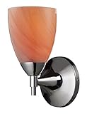 Elk 10150/1PC-SY Celina 1-Light Sconce In Polished Chrome with Sandy Glass [並行輸入品]