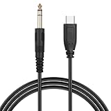 JSADZKJ USB C - 6.35mm TRSケーブル Type C - 1/4インチ TRS ステレオオーディオケーブル 金メッキ USB C - 6.35mm 1/4インチ オーディオアダプター AUXジャック ステレオケーブル スピーカー、アンプ、ミキシングコンソール用 3.28フィート