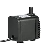 Decdeal 600L / H 8W 水槽 卓上噴水用 水中ウォーターポンプ 2つのノズル AC220-240V ウォーターガーデン 水耕システム