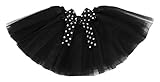 卸売プリンセスチュチュwith Pretty bows-black with Black Polka Dot Bow