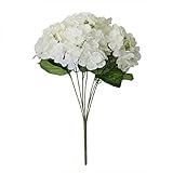 人工花アジサイ1 pc 7フォークシルク花リアルタッチフェイク花 One Size ホワイト SFBHA32841181441