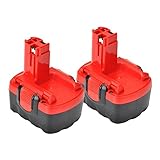 Vanon 2.0 AH 14.4 Vニカド電池充電式交換用バッテリーBosch bat140 bat038 bat040 bat041 bat159コードレス電源ツール 2 Pack ブラック BO